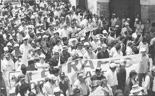 May Day march in Ecuador