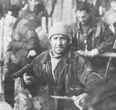 striking miner in Romania