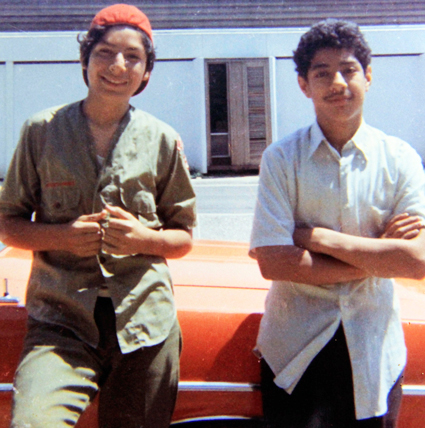 Santos, right, and David in June 1973.