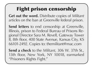 Fight prison censorship