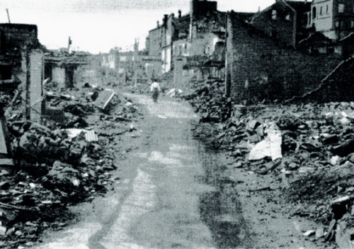 U.S. airstrikes leveled most of North Korea and much of the South during 1950-53 war, including Seoul, above. Despite destruction, Koreans fought U.S. imperialism to a stalemate, its first ever military defeat. War ended 65 years ago, but Washington refuses to sign a peace treaty.