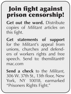 Prison Censorship