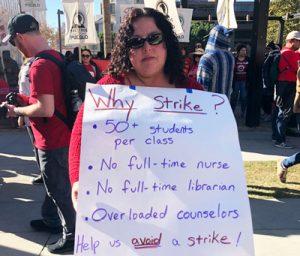 Thousands of teachers and supporters rallied Dec. 15 in Los Angeles for a new contract. Union has set Jan. 10 as strike deadline. “We’re asking for a cost-of-living raise,” said teacher Dan Gonzales. “A percentage of every one of my paychecks goes to educational materials.”