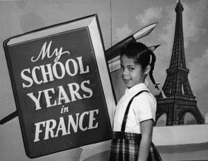 Nan Bailey at age 8 in Ingrandes, France.