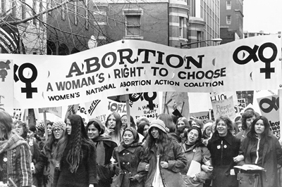 Bailey was a coordinator of Women’s National Abortion Action Coalition, organized to fight for a woman’s right to choose. Above, Nov. 20, 1971, march in Washington, D.C.