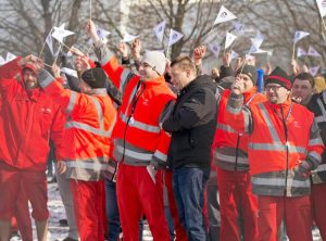 Strike by thousands of autoworkers in Gyor, Hungary, won 18 percent pay hike, Jan. 24-30. Government recently gave bosses right to impose mandatory overtime of 400 hours per year.