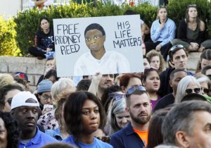 Nov. 9 protest in Austin, Texas, against execution of Rodney Reed, on death row over 20 years.