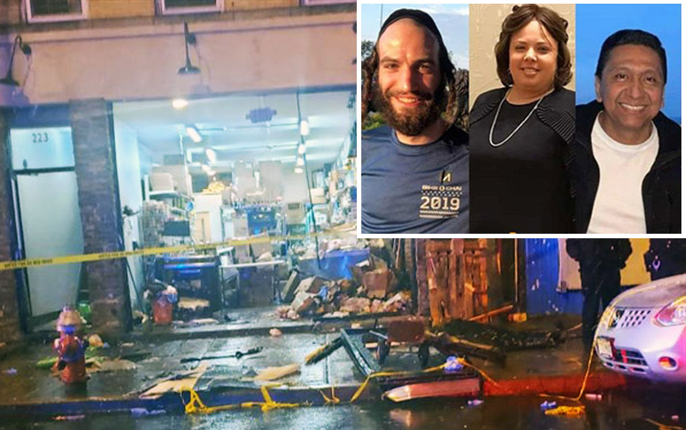 Above, Jersey City Kosher Supermarket, after two anti-Semitic attackers killed Moshe Deutsch, Leah Mindel Ferencz and Douglas Miguel Rodríguez, from left in the inset.