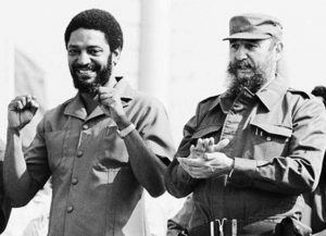 Maurice Bishop, left, and Fidel Castro, 1980 May Day rally, Cuba. Castro said 1979 revolutions in Grenada and Nicaragua joined Cuba as “three giants rising up on threshold of imperialism.”
