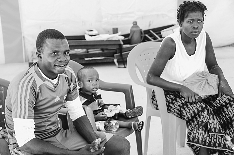 Three patients who recovered. Now immune, some former patients stayed on to work with the doctors.