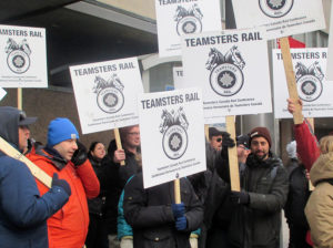 Canadian National workers waged eight-day “strike for safety” last November. Rail bosses across North America are laying off workers, speeding up work and running longer trains.