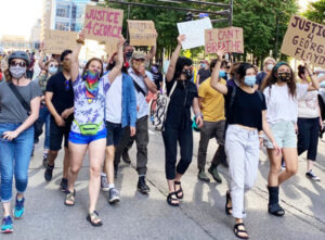 Thousands of multinational, mostly young protesters marched for several hours through streets of Minneapolis May 28 demanding prosecution of cops who killed George Floyd.