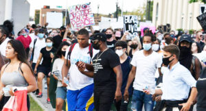 Hundreds in Kenosha, Aug. 24, demand arrest of the cops who shot Jacob Blake Jr. the day before. Antifa, others used cover of protests to spread havoc.