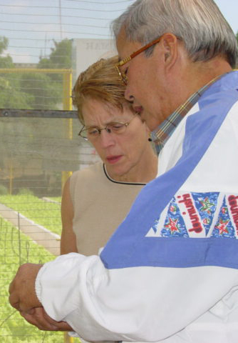 Havana, 2004: Mary-Alice Waters with Gen. Moisés Sío Wong, then head of Cuba’s urban farm program, begun in 1990s to meet food needs during hardships of “Special Period.”