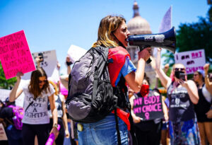 Rally at state Capitol in Austin, Texas, May 29, to protest law that would ban abortion at around six weeks of pregnancy, one of most restrictive in U.S. Marchers vowed to keep fighting.