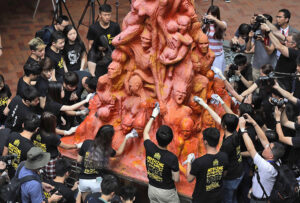 Hong Kong protests defy ban, mark Tiananmen massacre