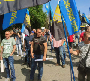 Uranium miners in Ukraine protest in Kyiv, the capital city, June 16, demanding back pay owed for April and May and safe working conditions. Following action, government paid the wages.