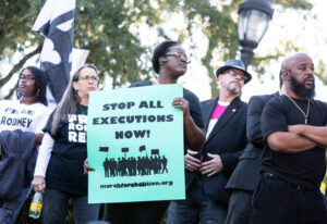 Protest in Texas against death penalty and execution of Rodney Reed in 2019. Reed, who has been on death row more than 23 years, and John Ramirez, who is scheduled to be executed Sept. 8, are two of the 198 prisoners on Texas death row, and of some 2,550 across the country.