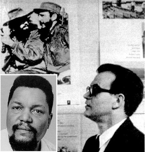 Ed Shaw, right, Midwest organizer of Fair Play for Cuba Committee and a leader of the Socialist Workers Party, and Robert F. Williams, inset, Black rights leader and former autoworker, did 1961 nationwide speaking tour to build movement to defend Cuba’s socialist revolution from Washington’s attacks.