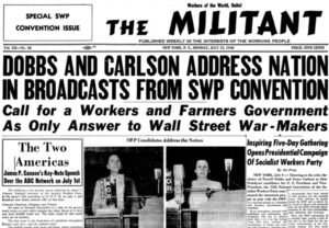 July 12, 1948, Militant covers SWP convention, including James P. Cannon’s speech on “the two Americas,” the imperialist exploiters vs. workers and farmers, broadcast live to millions.