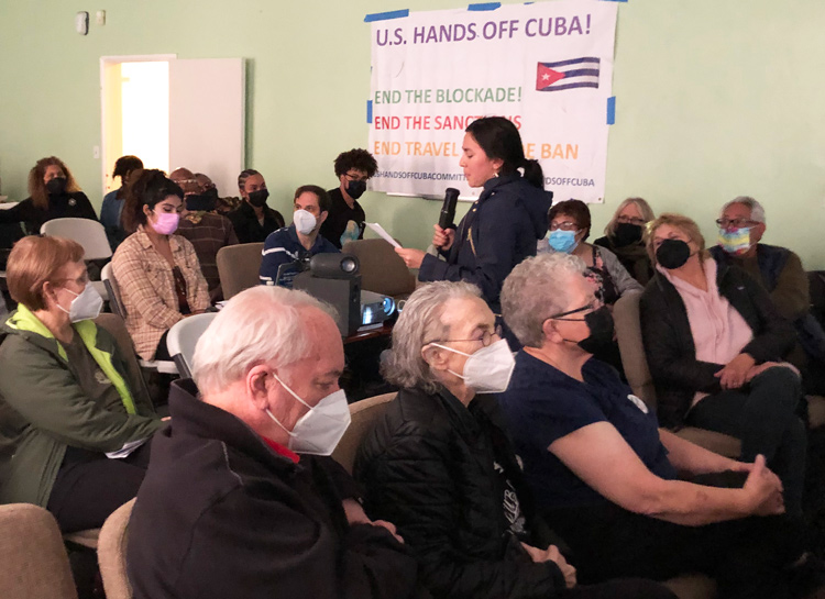 Discussion at Los Angeles meeting on Cuba and Africa Dec. 12. “We have medical brigades in more than 10 African countries,” Alejandro García said by video from the Cuban Embassy in Washington, D.C. This shows “the Cuban Revolution’s solidarity with the peoples of Africa.”