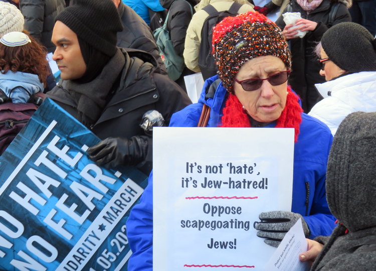New York 2020 march of 25,000 after series of antisemitic attacks.