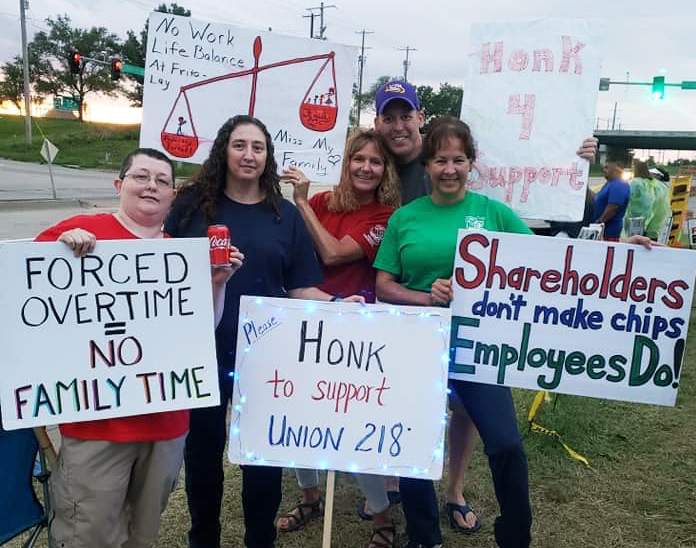 Bakery workers union members won broad solidarity in their three-week strike against forced overtime, for better wages at Frito-Lay in Topeka, Kansas, in 2021. Karl Marx said that unions need to become organizing centers for the emancipation of the whole working class.