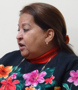 Teresa Amarelle, secretaria general de Federación de Mujeres Cubanas, quien participó activamente en los debates.