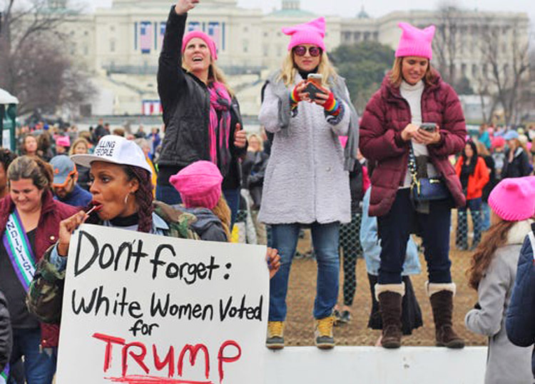 Organizers of Women’s March in Washington, Jan. 21, 2017, rallied for failed campaign of Hillary Clinton against newly elected President Donald Trump, blaming “deplorable” workers for outcome. Houston conference was organized to recruit for Democrats in 2022.