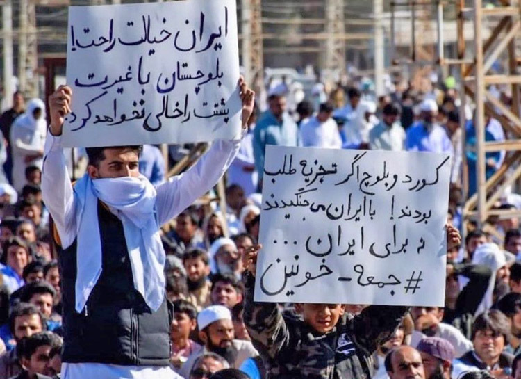 Protesters chanted, “No monarchy, no Supreme Leader,” at Jan. 27 action in Baluchistan, Iran.