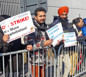 Uber and Lyft drivers staged one-day strike at LaGuardia airport Feb. 26 to demand “pay raise we’re entitled to,” Yohan Fulgencio, an Uber driver since 2015, told the Militant. Another Uber driver, Ajay Singh, said, “The company takes too much of our money,” more than 50% of fares.
