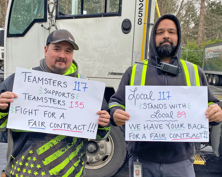 Over 250 members of Teamsters Local 117 in Seattle went out April 2 in solidarity with Sysco workers on strike in Louisville and Indianapolis for higher wages, livable work schedules.