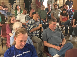 About 50 East Palestine residents attended May 11 Environmental Protection Agency “information session” to challenge government, rail bosses, demand more control over cleanup there.