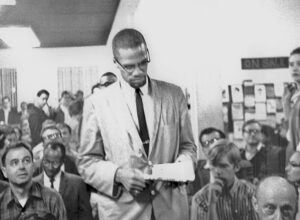 Malcolm X speaking at the Militant Labor Forum in New York, May 29, 1964. Jack Barnes said he was “the face and the authentic voice of the forces of the coming American revolution.”