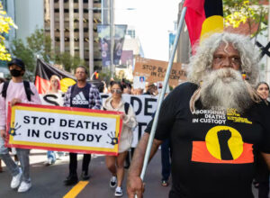 Nationwide protests against Aboriginal deaths in custody included April 2021 march in Perth, Western Australia, above. Next national day of action for Aboriginal rights is set for Oct. 7.