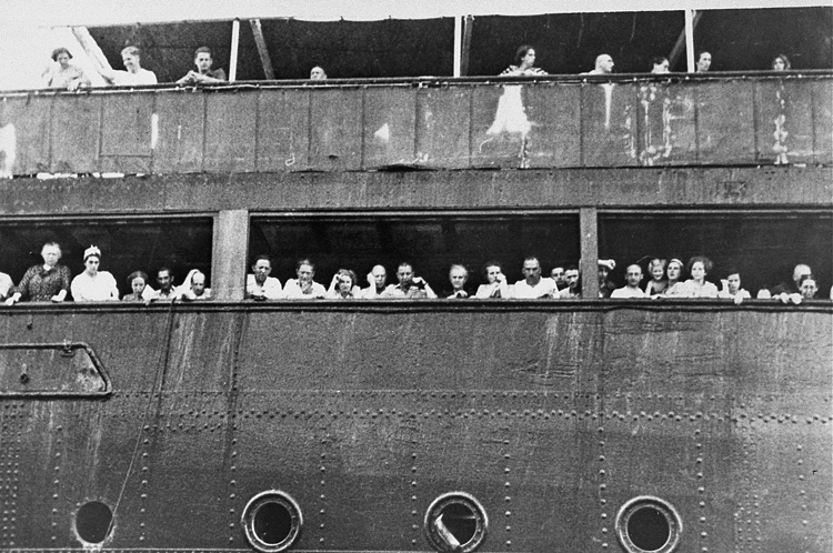 In 1939 hundreds of Jewish refugees from Nazi persecution on the ship St. Louis were forced back to Europe after Washington and Ottawa denied them entry. Many died in the Holocaust. Imperialist powers bar on Jews before, during, after the war helped lead to creation of Israel.