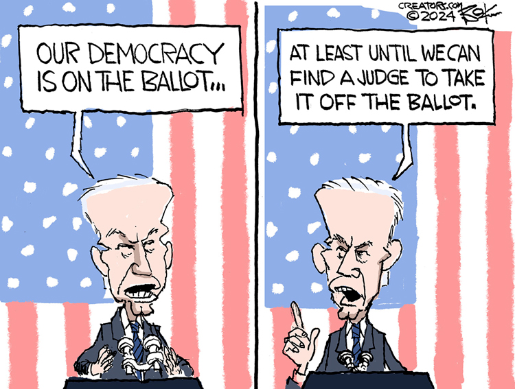 Joseph Biden, above, and his Democratic Party are leading attack on constitutional freedoms.