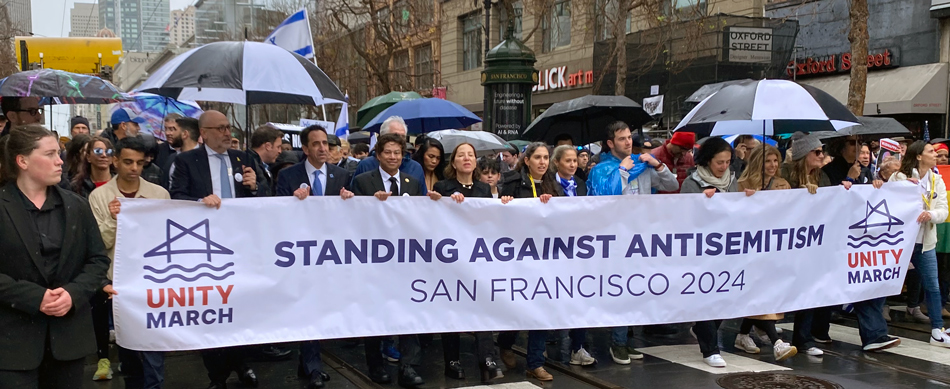 March 3 demonstration in San Francisco protesting rise in acts of Jew-hatred in the Bay Area