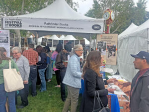 Pathfinder booth at Los Angeles book festival April 20-21 at University of Southern California.