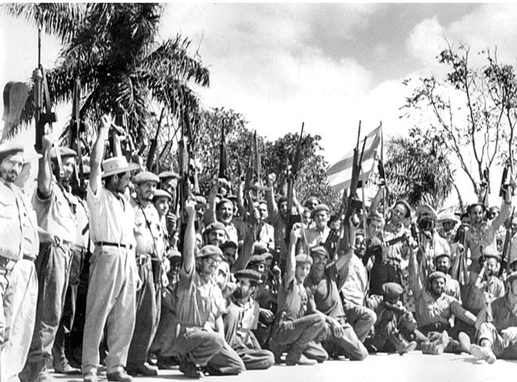 Cuban volunteers at defeat of U.S.-organized invasion at Playa Girón, April 1961. In 1962, Néstor López Cuba said, readiness to fight by Cuban people “prevented nuclear holocaust.”