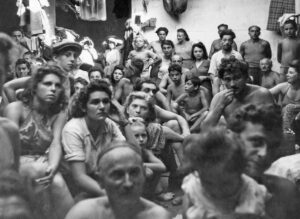British officials crammed Jews onto three prison ships, including the Runnymede Park, left, and took them to France, landing Aug. 22. Passengers refused to disembark, so London sailed ships to Germany, where marines forced the Jews into decrepit displaced persons camps. After Israel declared statehood, most made their way there.