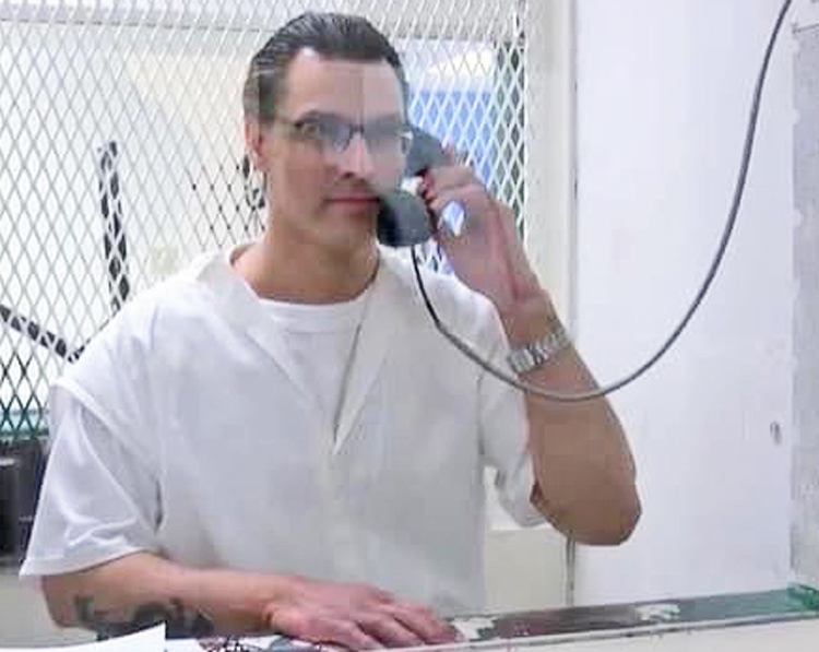 Ruben Gutierrez on death row in Hunstville, Texas. His execution was halted 20 minutes before he was to be killed July 16. He says DNA test will show he’s innocent.