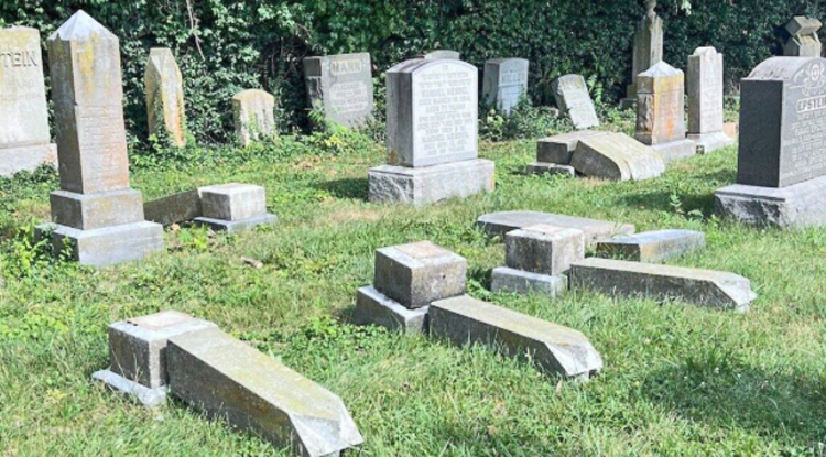 In late June vandals toppled 176 gravestones in Cincinnati’s Covedale Jewish Cemeteries.