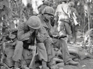 Exhausted U.S. troops in Vietnam in 1967. Washington’s 15-year war ended as opposition grew in the working class and among GIs, demonstrations spread. Protests also targeted the draft.