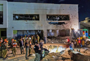 School in Gedera, central Israel, was hit in Iranian missile barrage Oct. 1. Tehran orchestrated Hamas massacre of Jews one year ago on Oct. 7, the deadliest pogrom since the Nazi Holocaust.