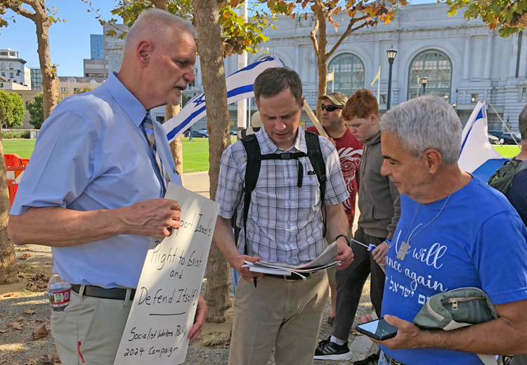 At commemoration marking one year since the Oct. 7 Hamas pogrom in Israel, Richter joined more than 100 people at Temple Sinai in Oakland. “The fight against Jew-hatred and defending Israel as a refuge for Jews are crucial questions for workers,” he told fellow participants.