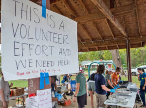 In Swannanoa, North Carolina, neighbors come together to set up distribution center after Hurricane Helene. The First Baptist Church also handled aid. “It’s tough to see people you know personally who have lost their homes,” Melody Dowdy, the pastor’s wife, said.