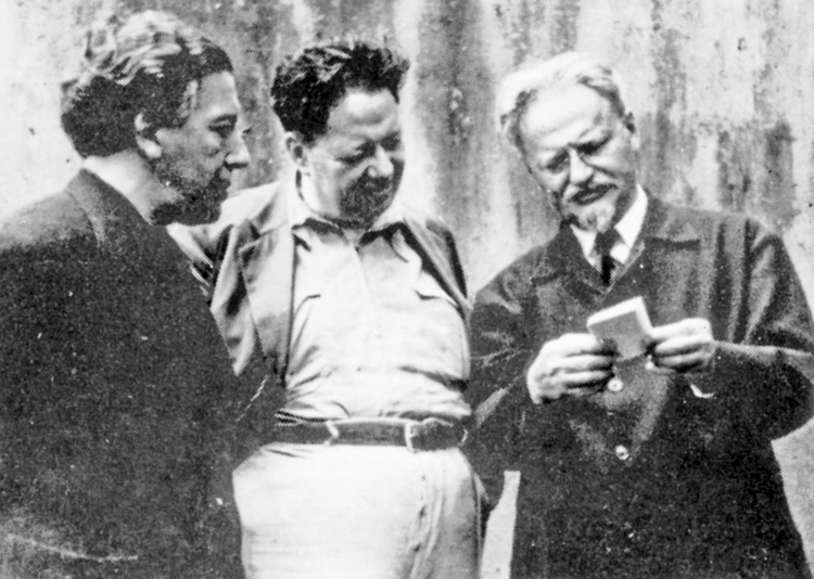 Co-authors of “Manifesto for an independent revolutionary art,” from left, André Breton, Diego Rivera and Leon Trotsky, in Mexico City in 1938 on the eve of the Second World War.