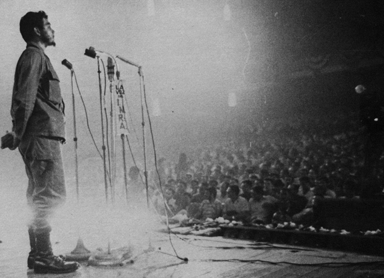 Che Guevara at First Latin American Youth Congress, July 28, 1960, in Havana. Led by Fidel Castro, millions of workers and peasants took political power and made a socialist revolution.