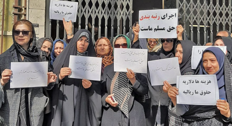 Oct. 31 retiree protest in Iran’s Khorasan province combined demands for higher pensions with call to end executions. Other retiree actions condemned regime’s “warmongering.”